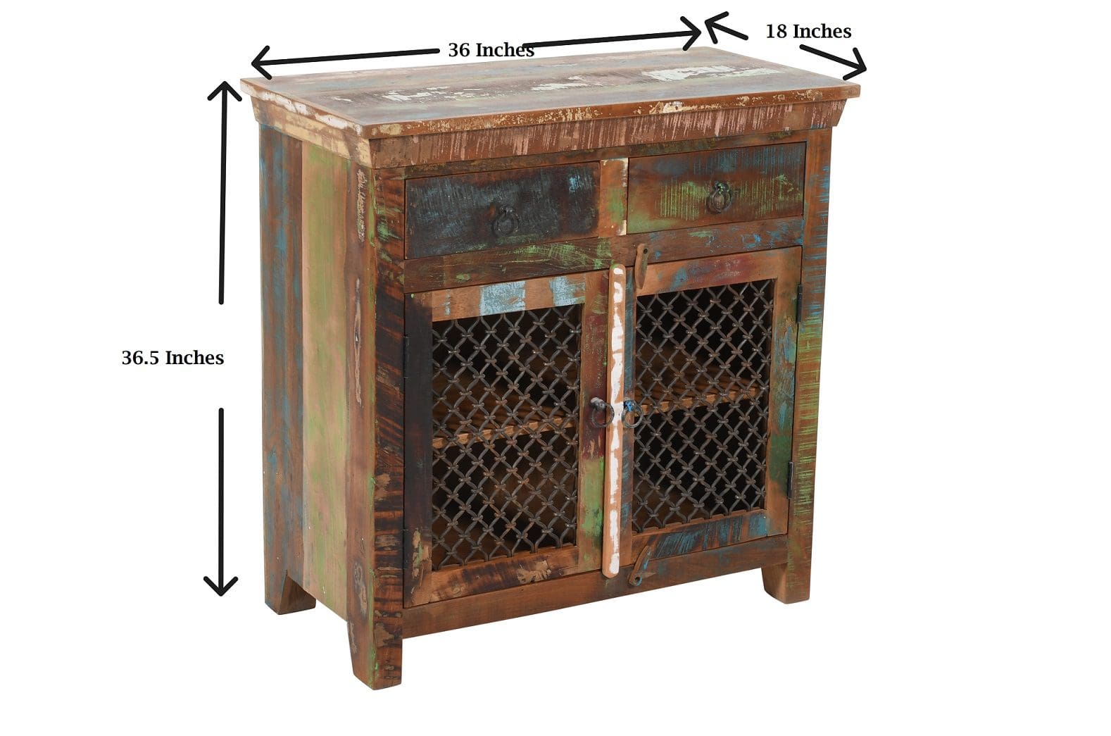 Reclaimed Wood Buffet Cabinet Rustic Beauty image 9