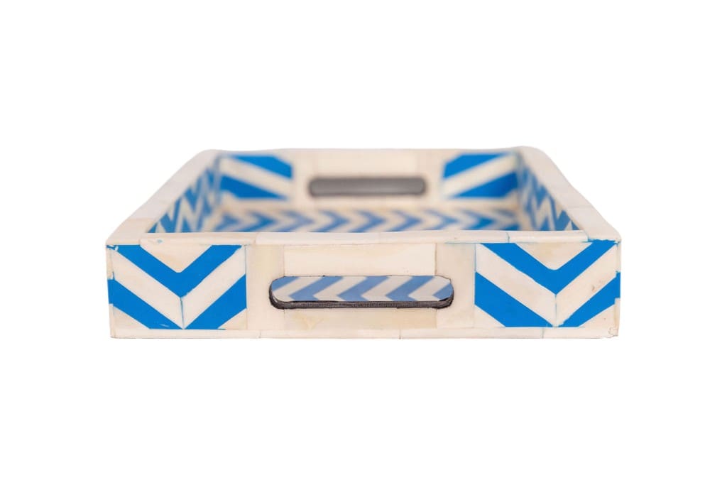 Blue and White Chevron Tray image 5