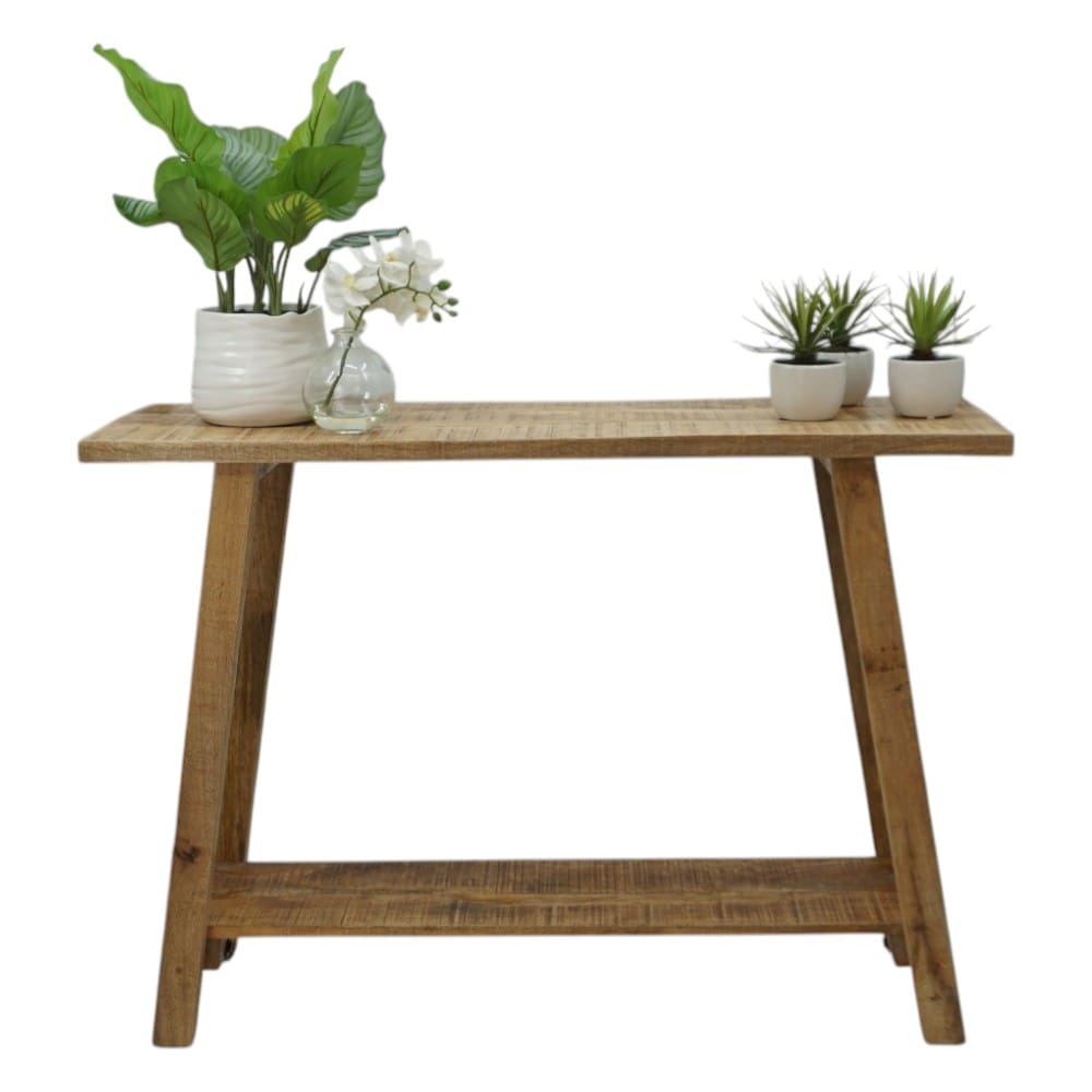 Rustic Natural Mango Wood Console Table image 3