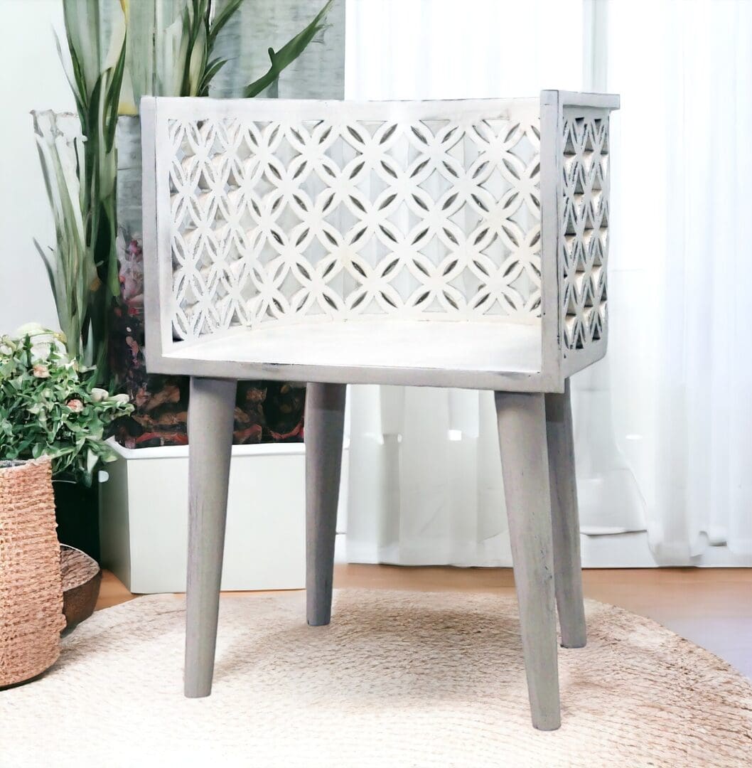 Mango Wood Chair Hand-Crafted and Timeless. Limited Stock image 0