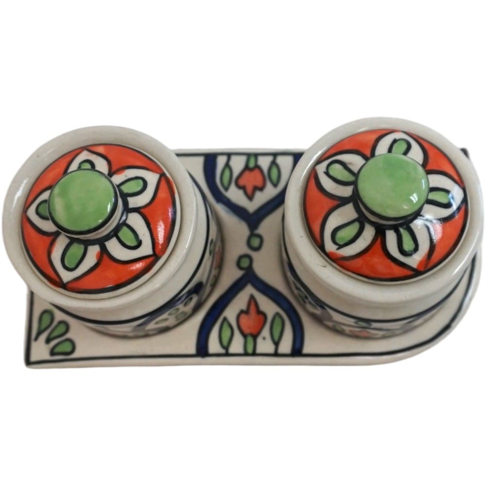 Set of Two Ceramic Pots with a Matching Tray image 13