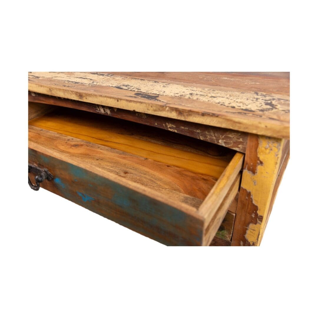 Reclaimed Wood Coffee Table with Hidden Trunk image 6