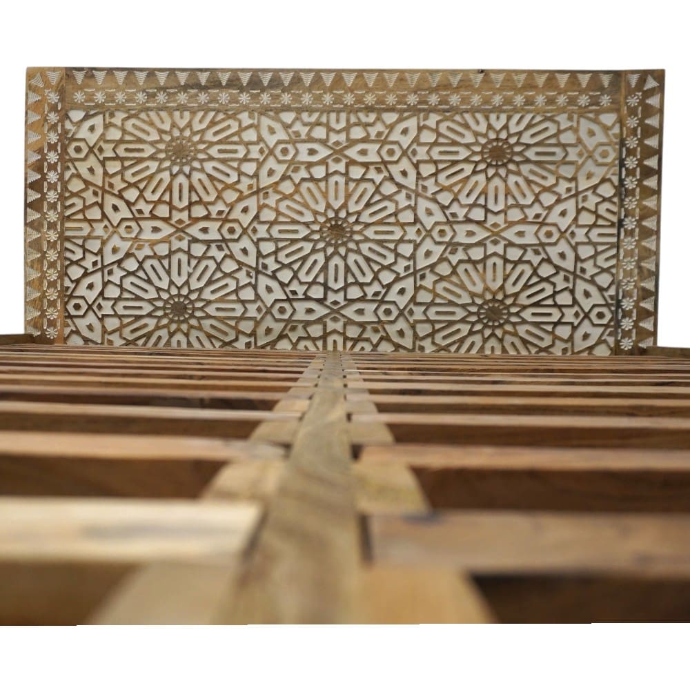 Hand-Carved King Bedframe image 9