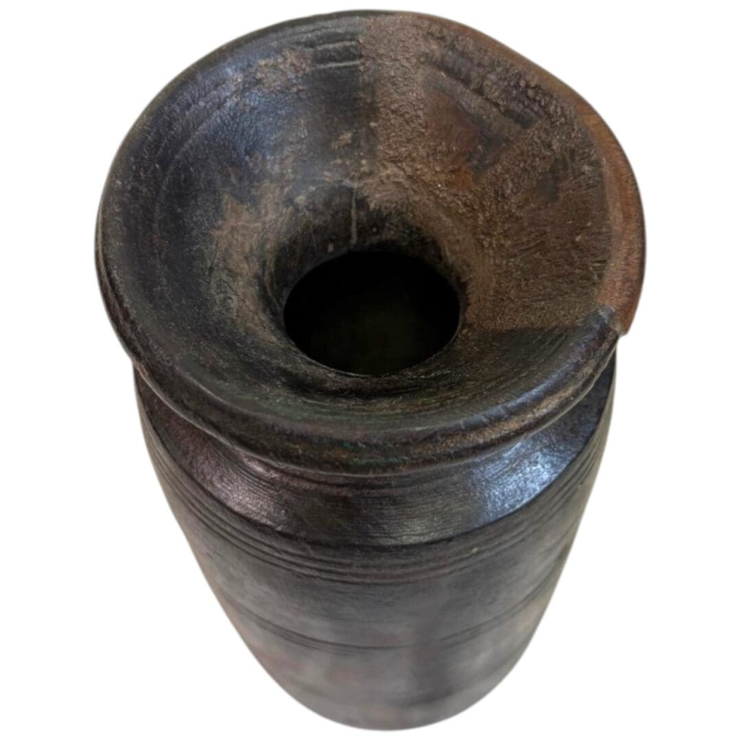 Vintage Acacia Wood Vase Rustic Decor image 7