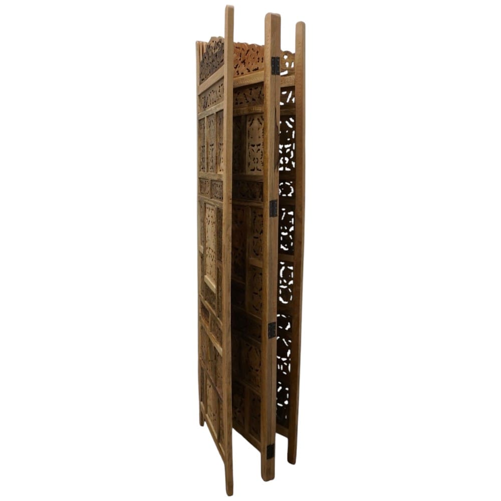 Hand-Crafted Wood Screen Room Divider image 6