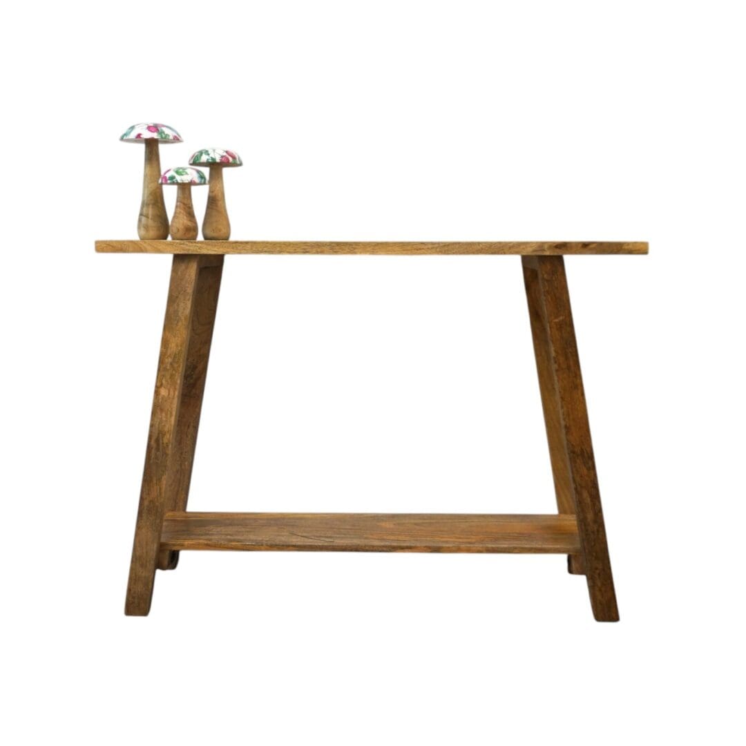 Rustic Natural Mango Wood Console Table image 1