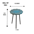 Mango Wood Blue Mandala Accent Table 3 Sizes image 5