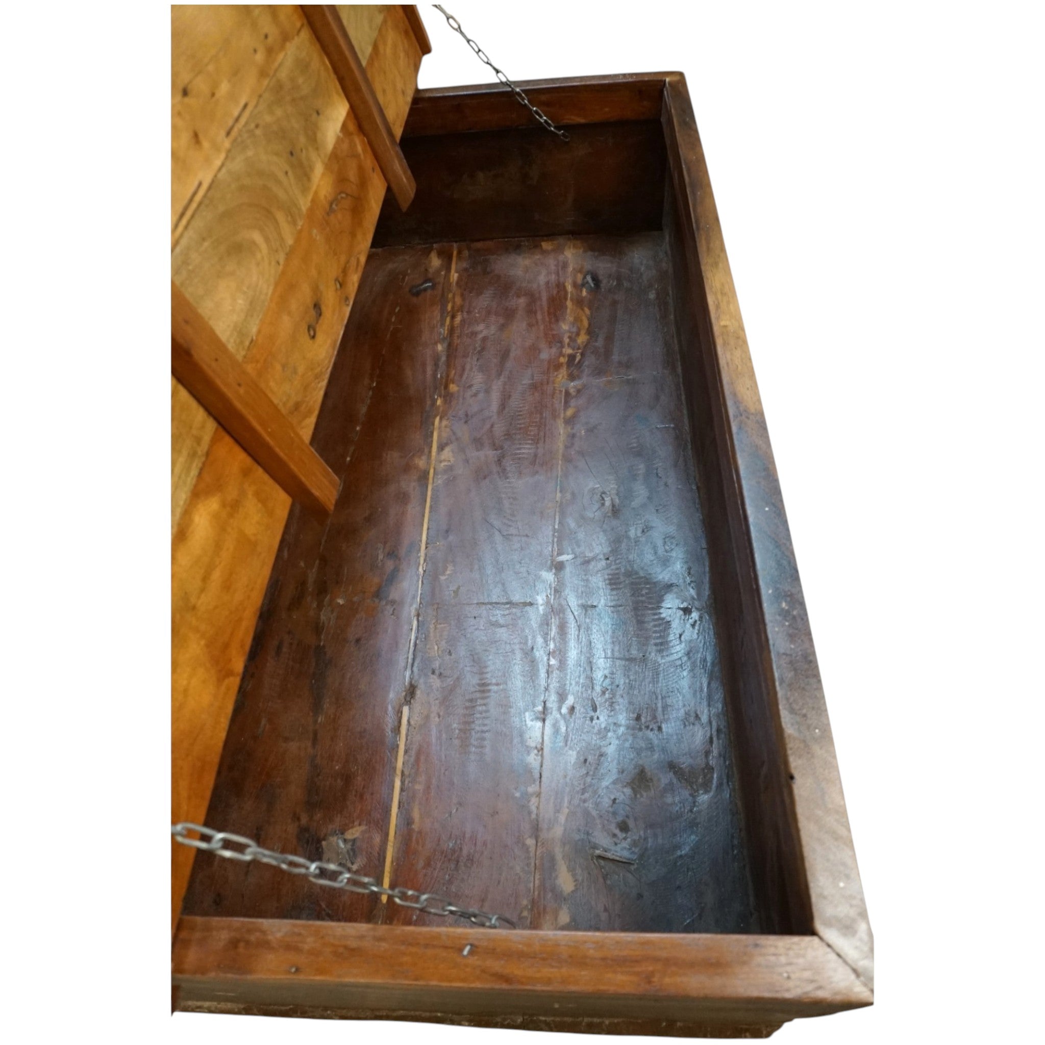 Handcrafted Large Reclaimed Wood Trunk Coffee Table | Storage & Wooden Wheels