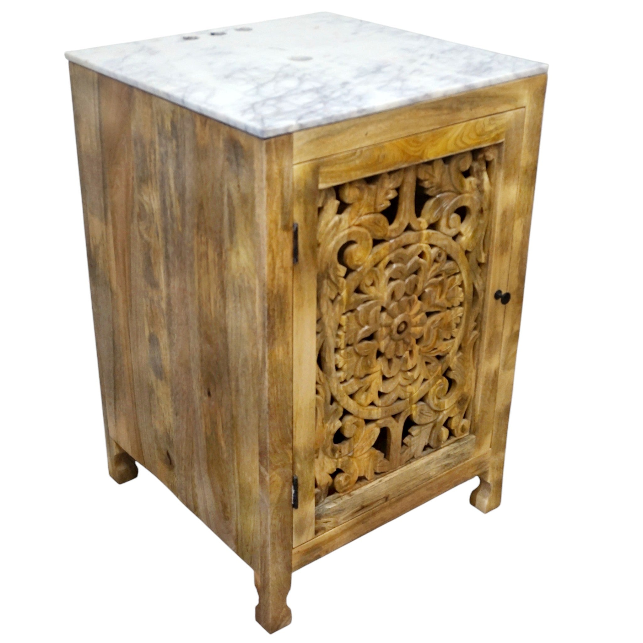 Hand-carved 24″ Vanity Stunning Natural Wood