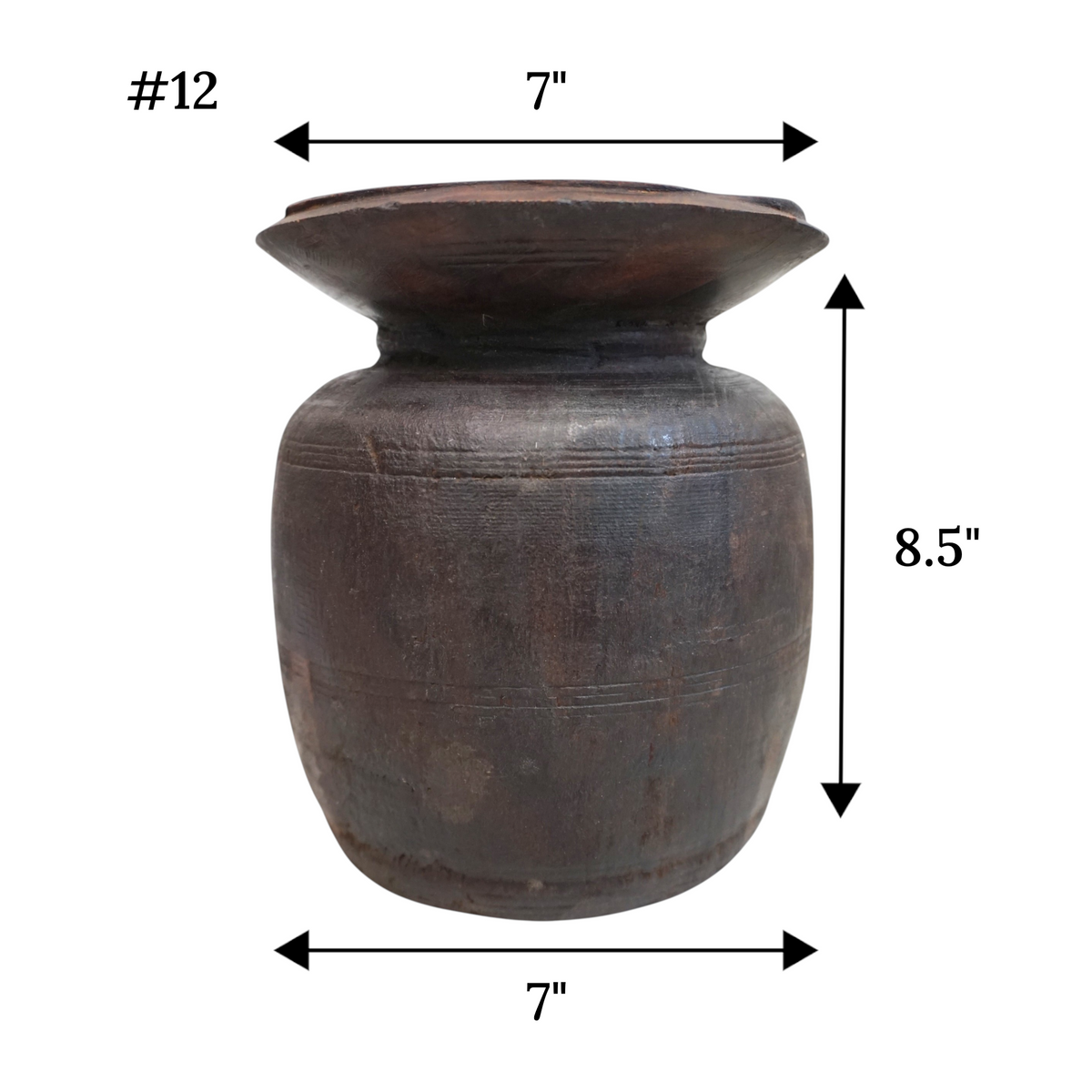 Vintage Acacia Wood Vase | Rustic Dried Flower & Boho Home Decor | Unique Pieces