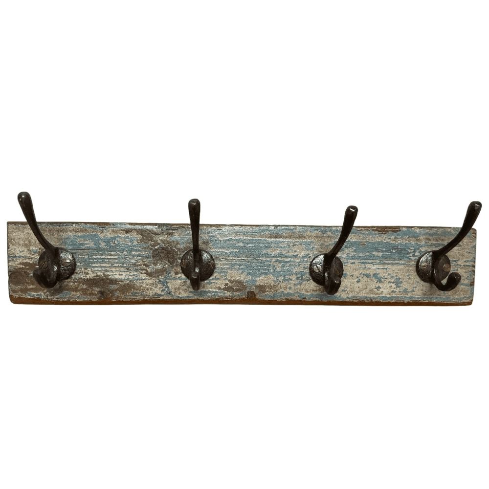 4-Hook Coat Rack Reclaimed Wood image 9