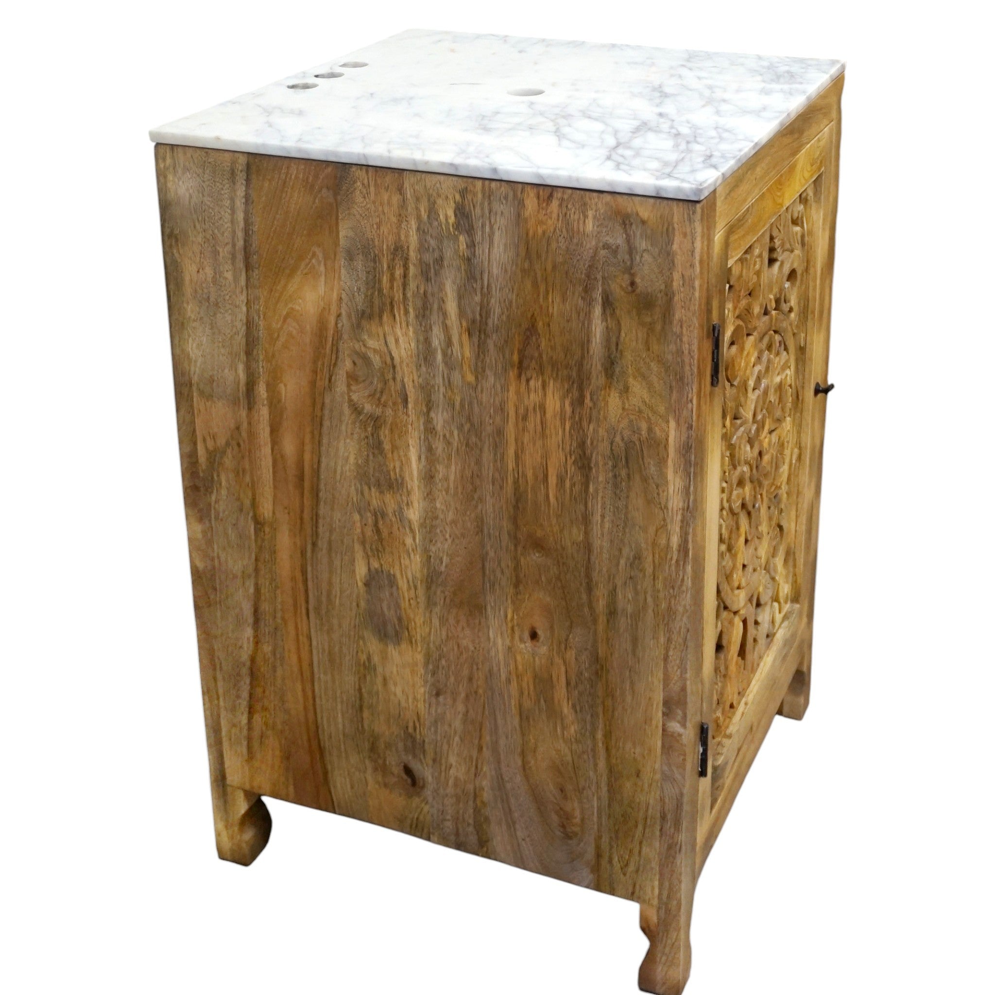 Hand-carved 24″ Vanity Stunning Natural Wood