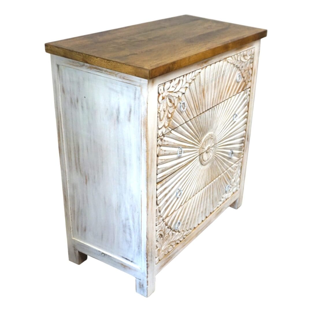 Hand-Carved Four Drawer Dresser image 3