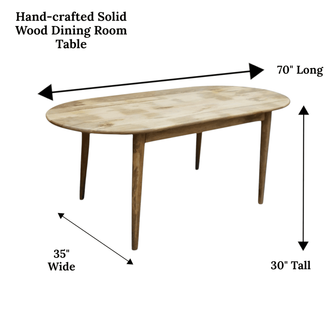 Natural Wood Dining Table image 8
