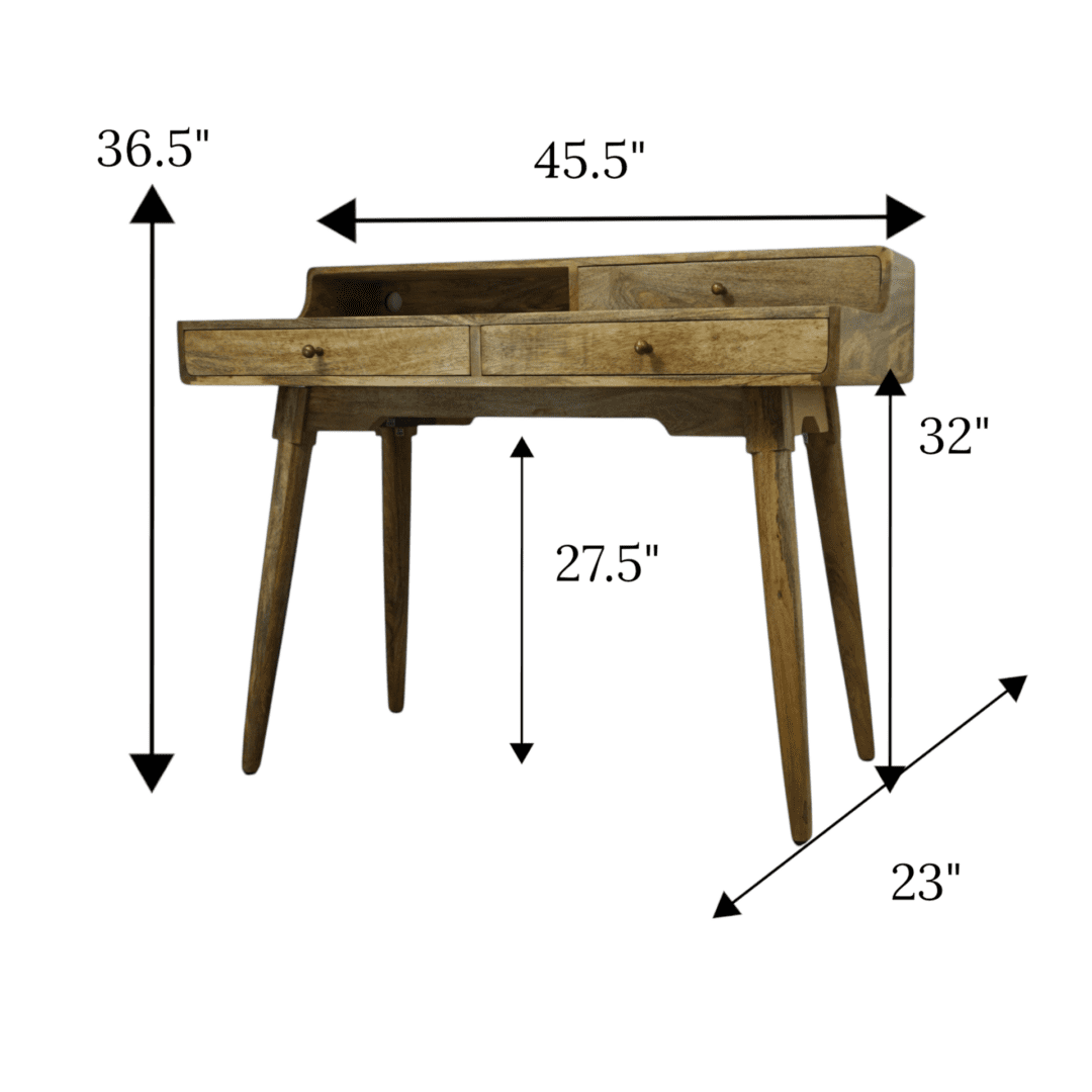 Rustic Hand-crafted Solid Wood Desk or Bedroom Vanity image 12