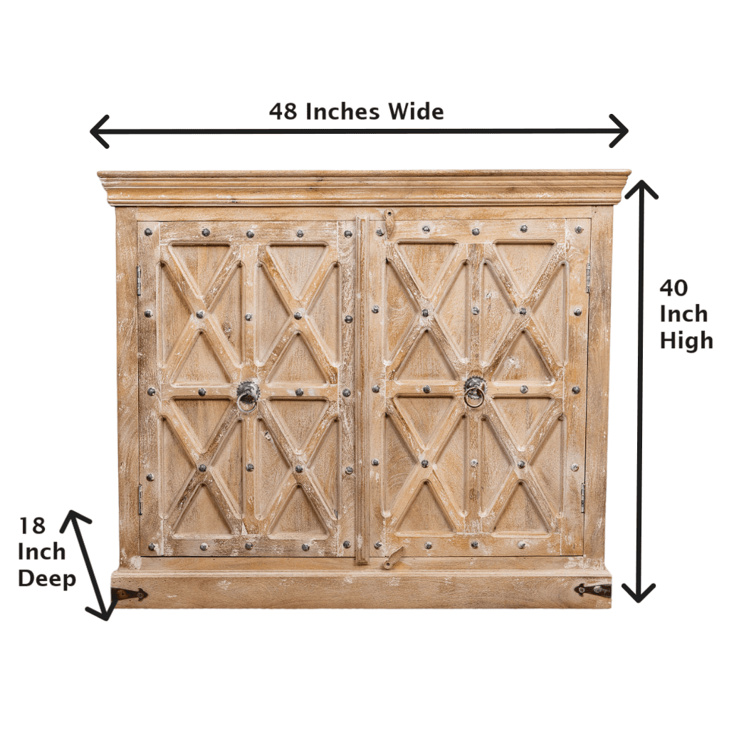 Solid Mango Wood Sideboard Versatile Storage image 7