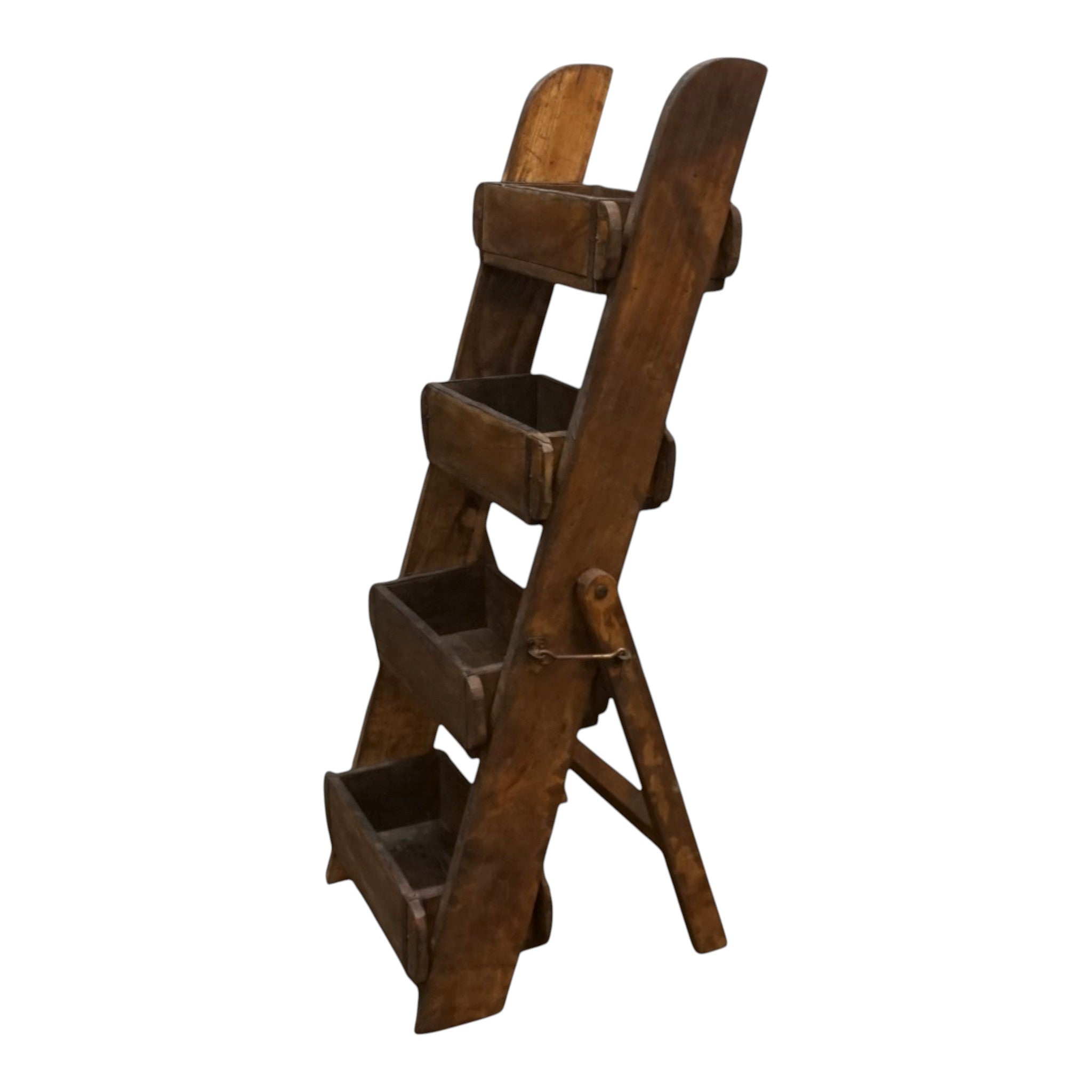 Vintage Wooden Brick Mold Ladder Display | Farmhouse Rustic Decor