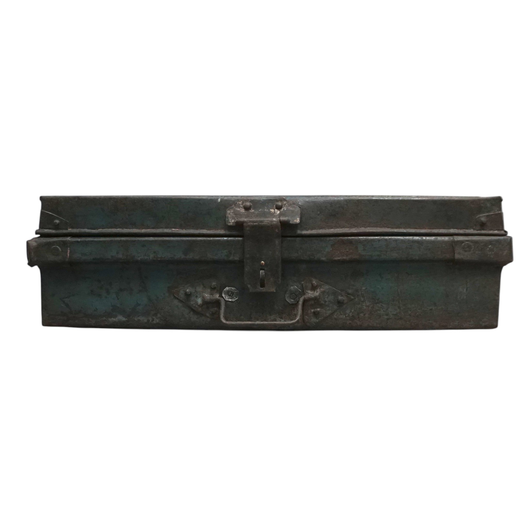 Vintage Metal Travel Trunk | Rustic Storage | Unique Gift Idea