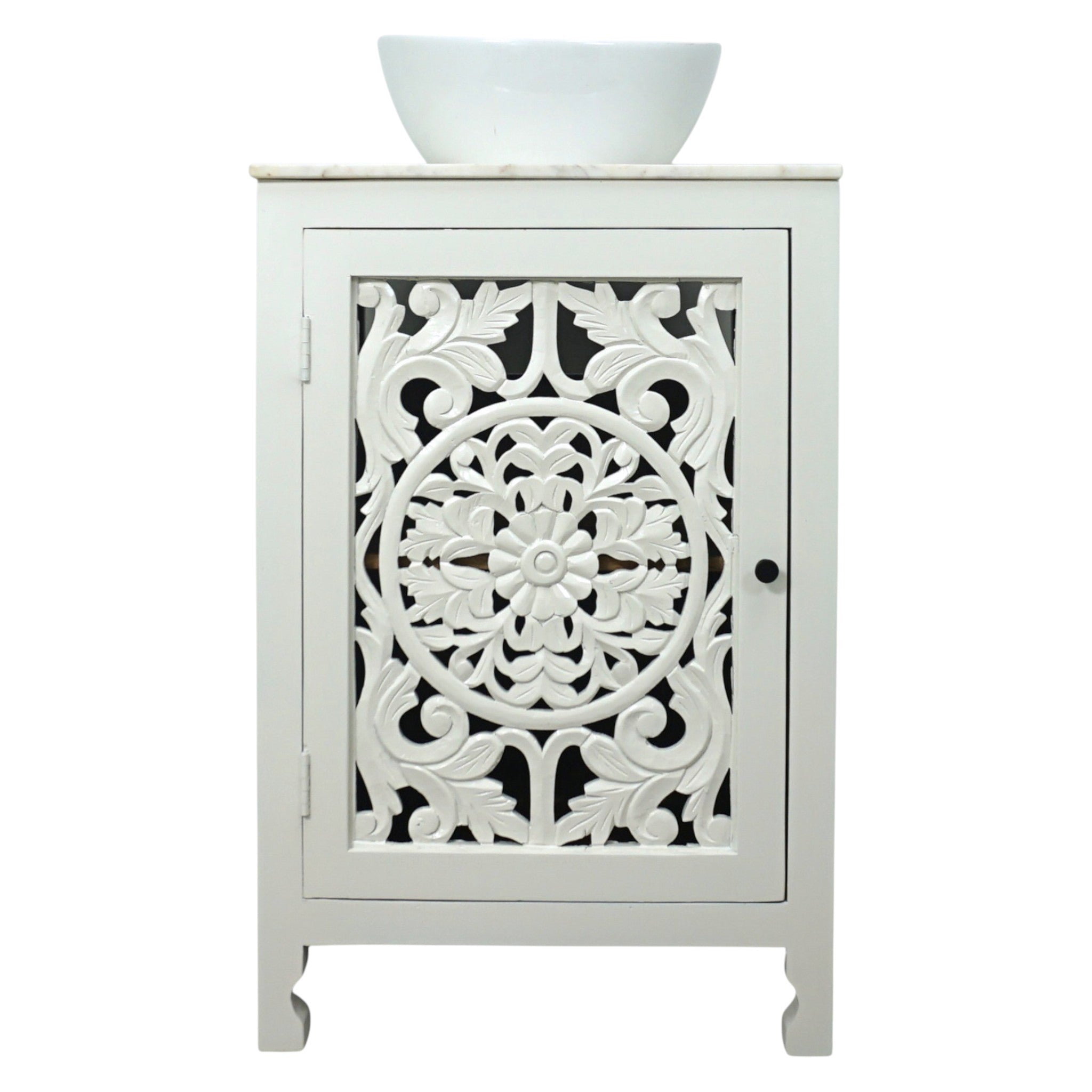Hand-carved 24″ Vanity Stunning Natural Wood