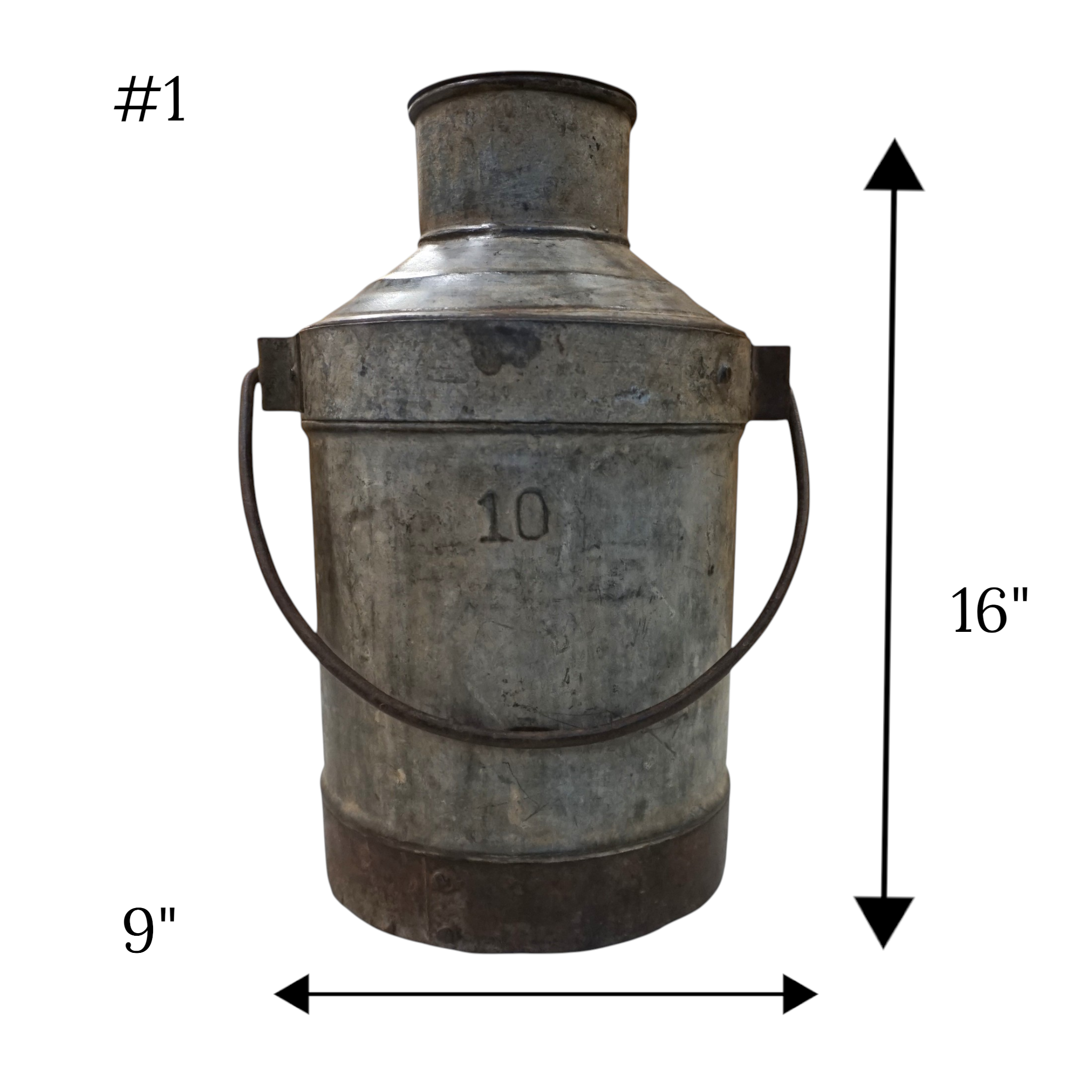 Vintage Milk Cans | Farmhouse Galvanized Metal Decor | Select Your Piece