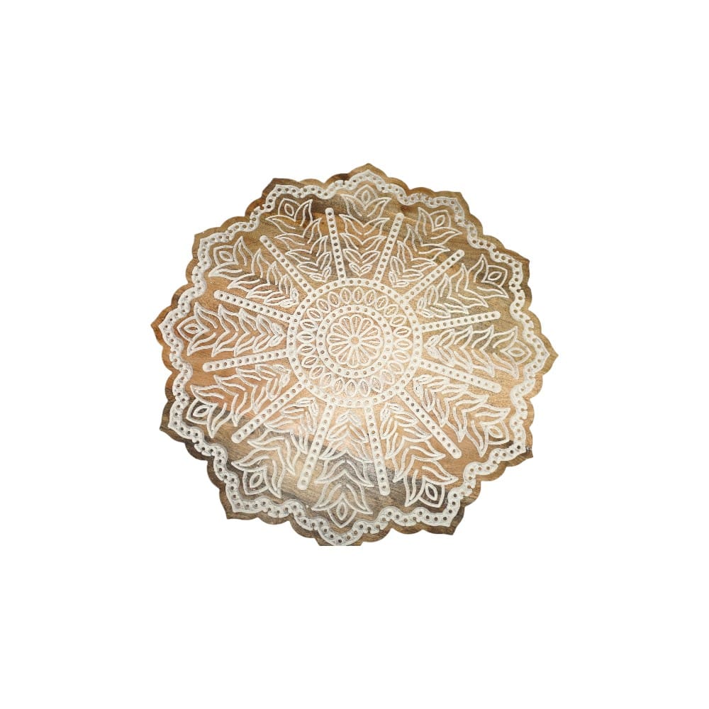 Unique Mango Wood Mandala Accent Table 3 Sizes image 6