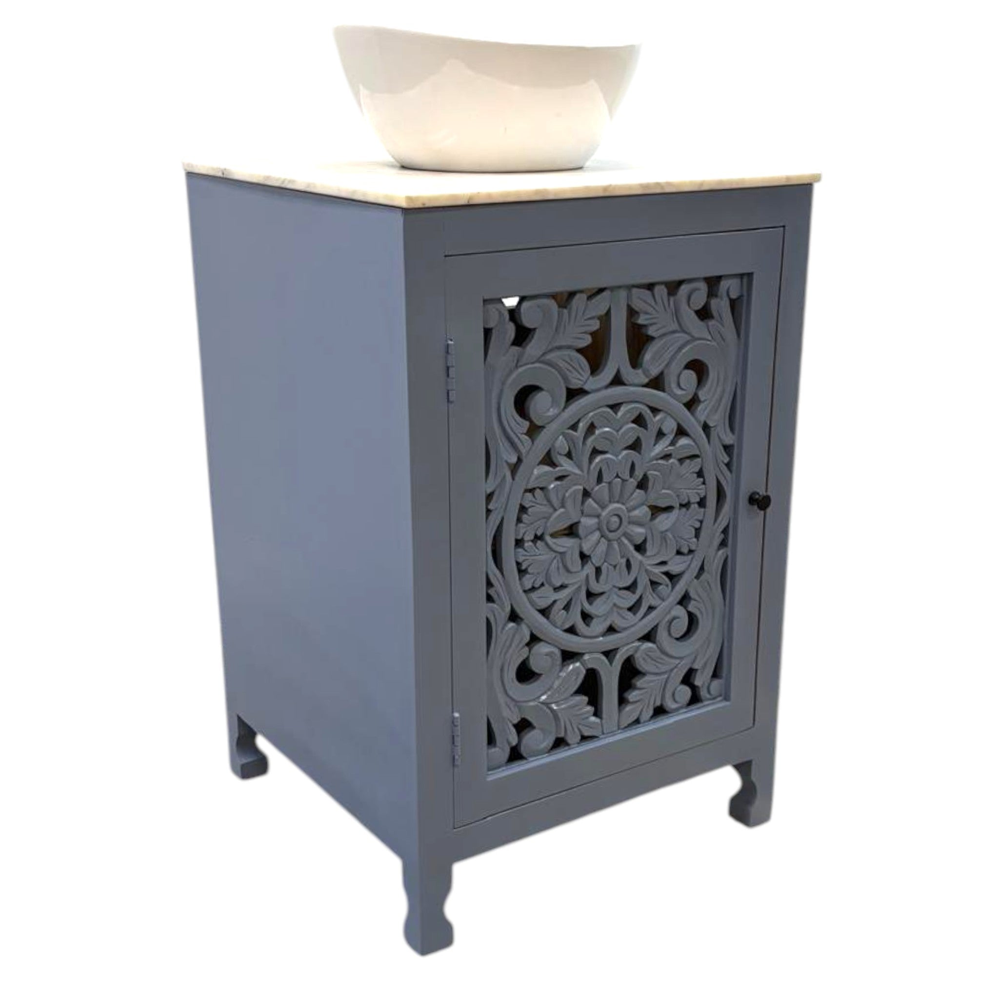 Hand-carved 24″ Vanity Stunning Natural Wood