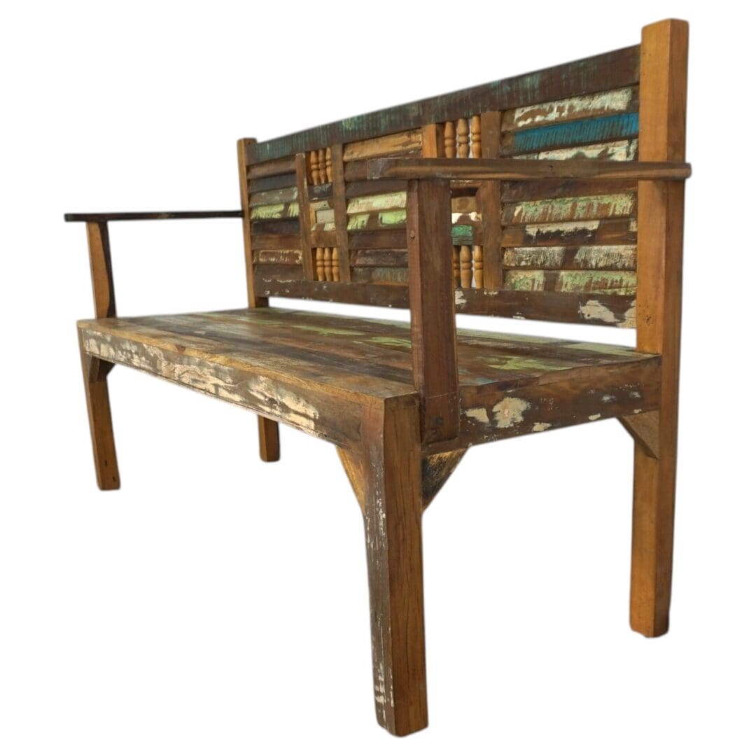 Hand-Crafted Reclaimed Wood Bench image 7