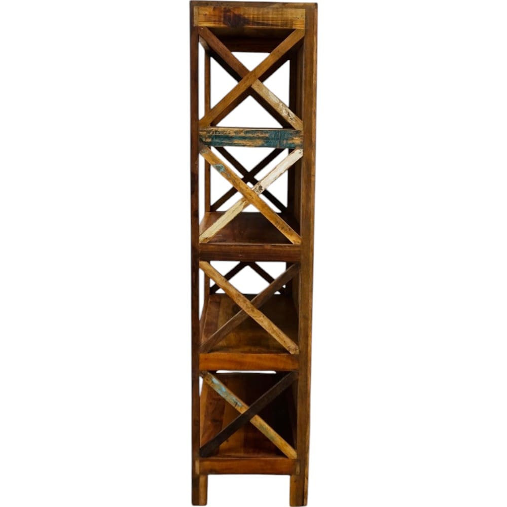 Rustic Living Room Set - Reclaimed Wood Display Bookcase & 2 Side Tables image 12