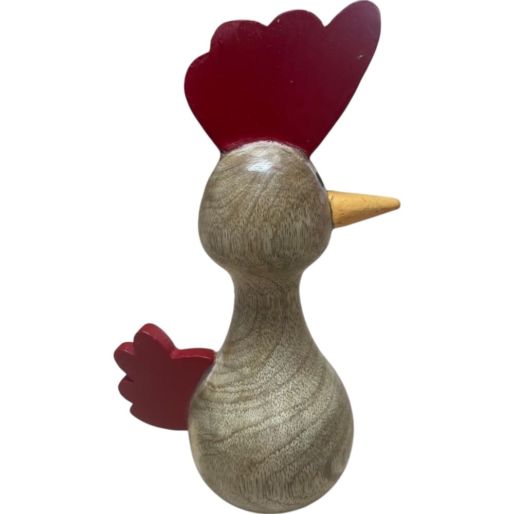 Hand-crafted Set of Two Wooden Chickens image 6