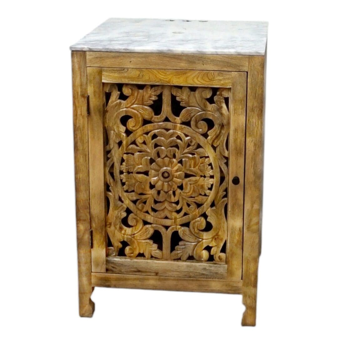 Hand-carved 24" Vanity Stunning Natural Wood image 4
