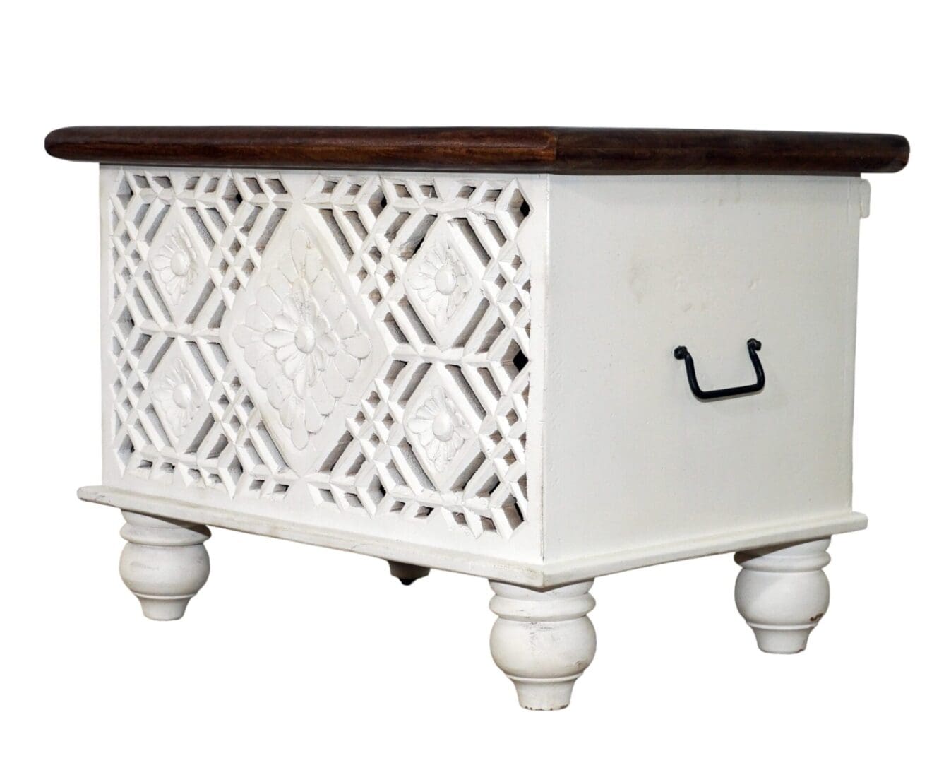 Small Hand-carved Geometric Trunk image 4