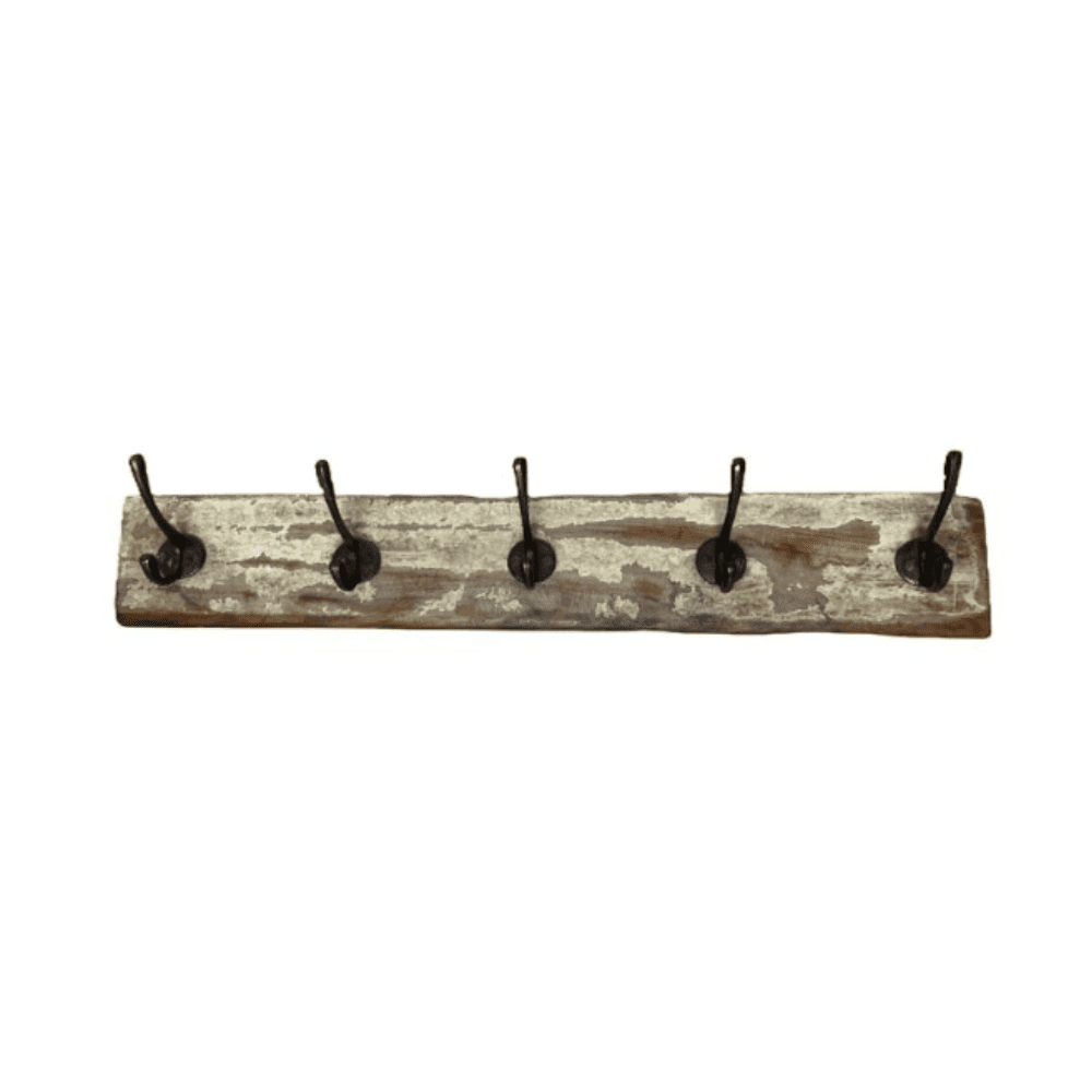 5-Hook Coat Rack Reclaimed Wood image 7