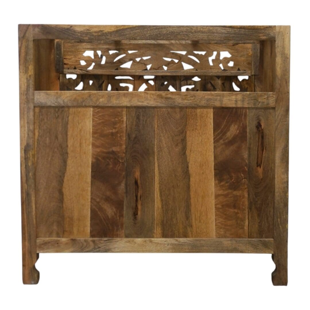 Natural Wood Vanity Gorgeous Hand-carved Detail Timeless Style image 18