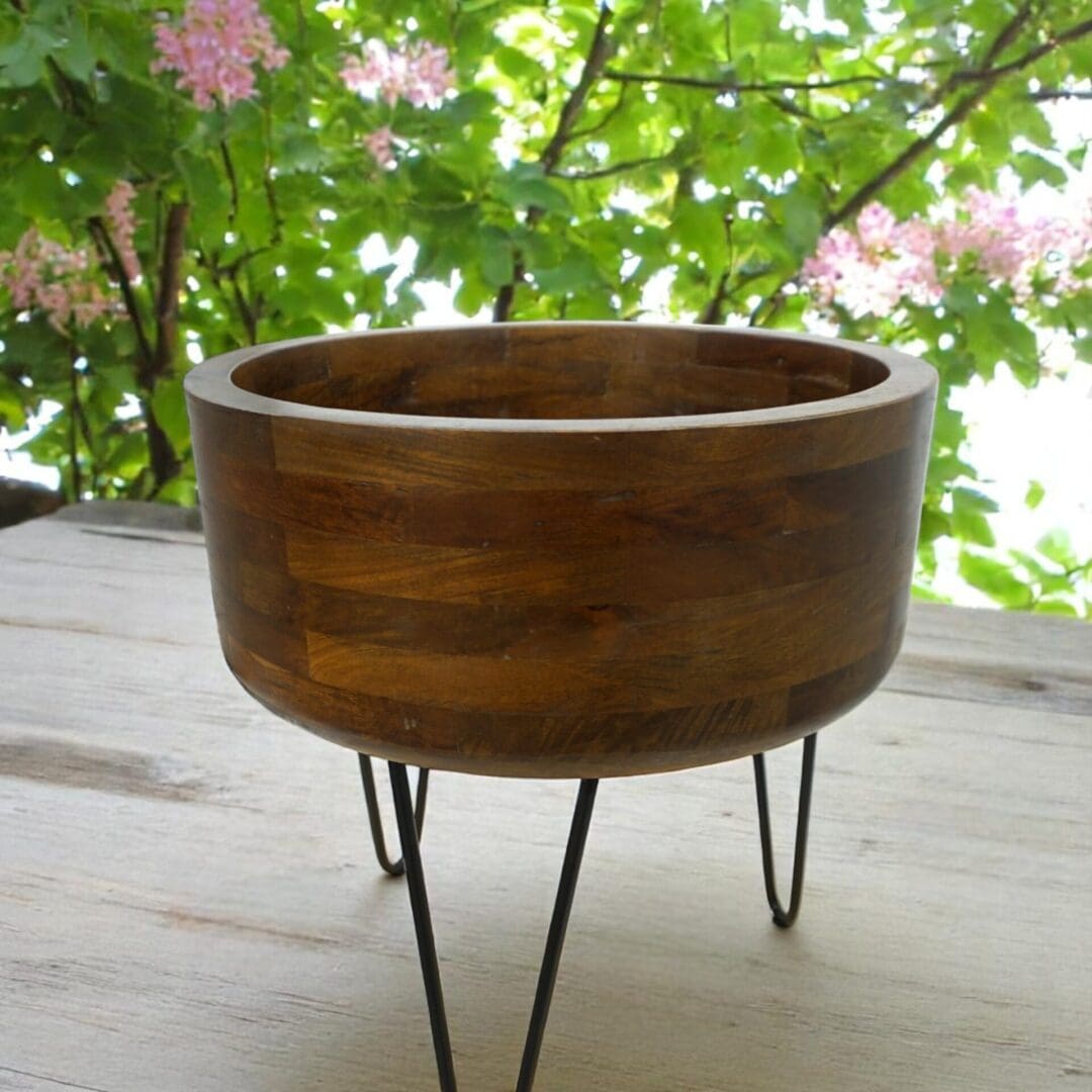Extra-Large Solid Wood Planter with a Stand Hand-Crafted image 5