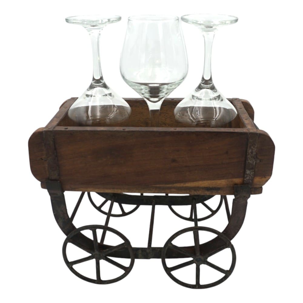 Vintage Brick Mold Wood Trolley image 2