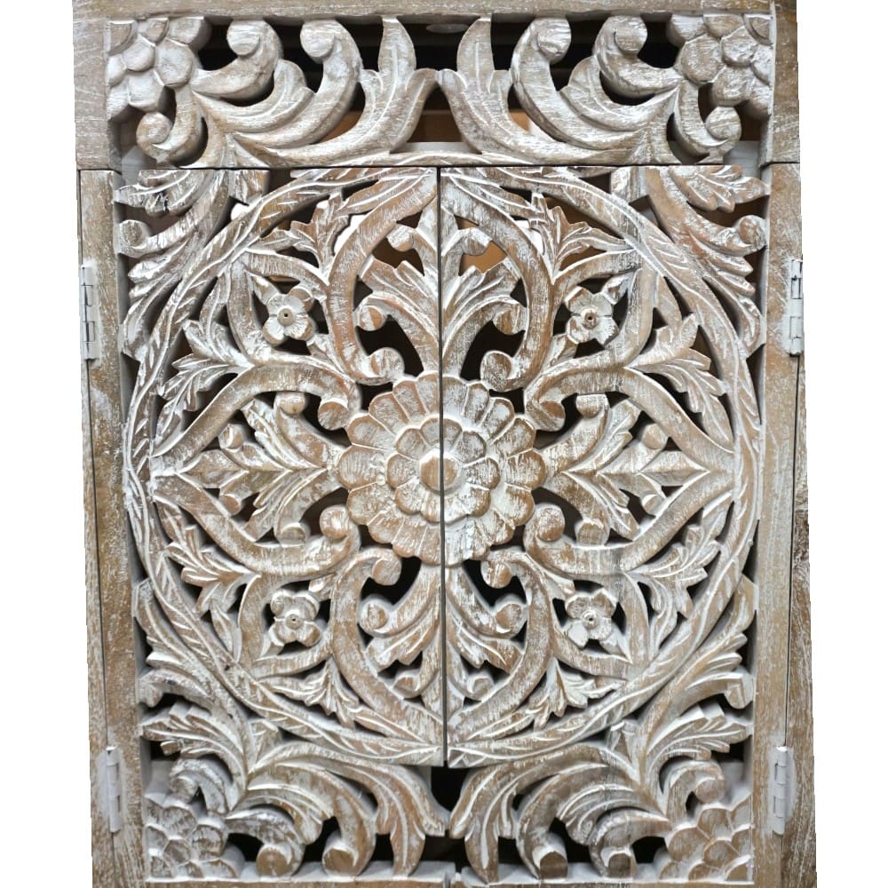 Stunning Natural Wood 24" Vanity Hand-carved image 6