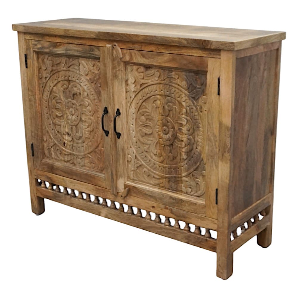 Hand-crafted Natural Mango Wood Sideboard image 4