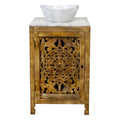 Hand-carved 24" Vanity Stunning Natural Wood image 1