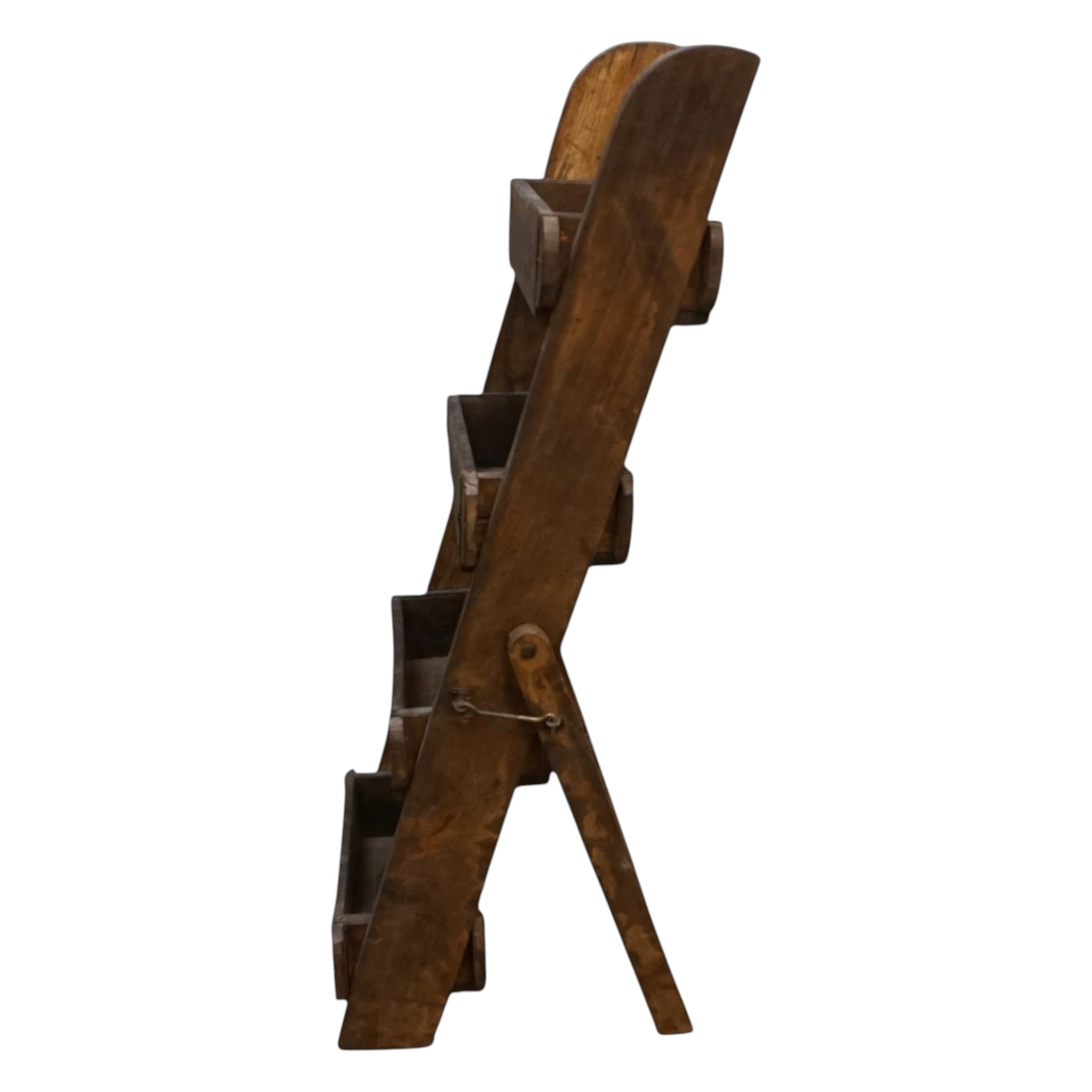 Vintage Wooden Brick Mold Ladder Display | Farmhouse Rustic Decor