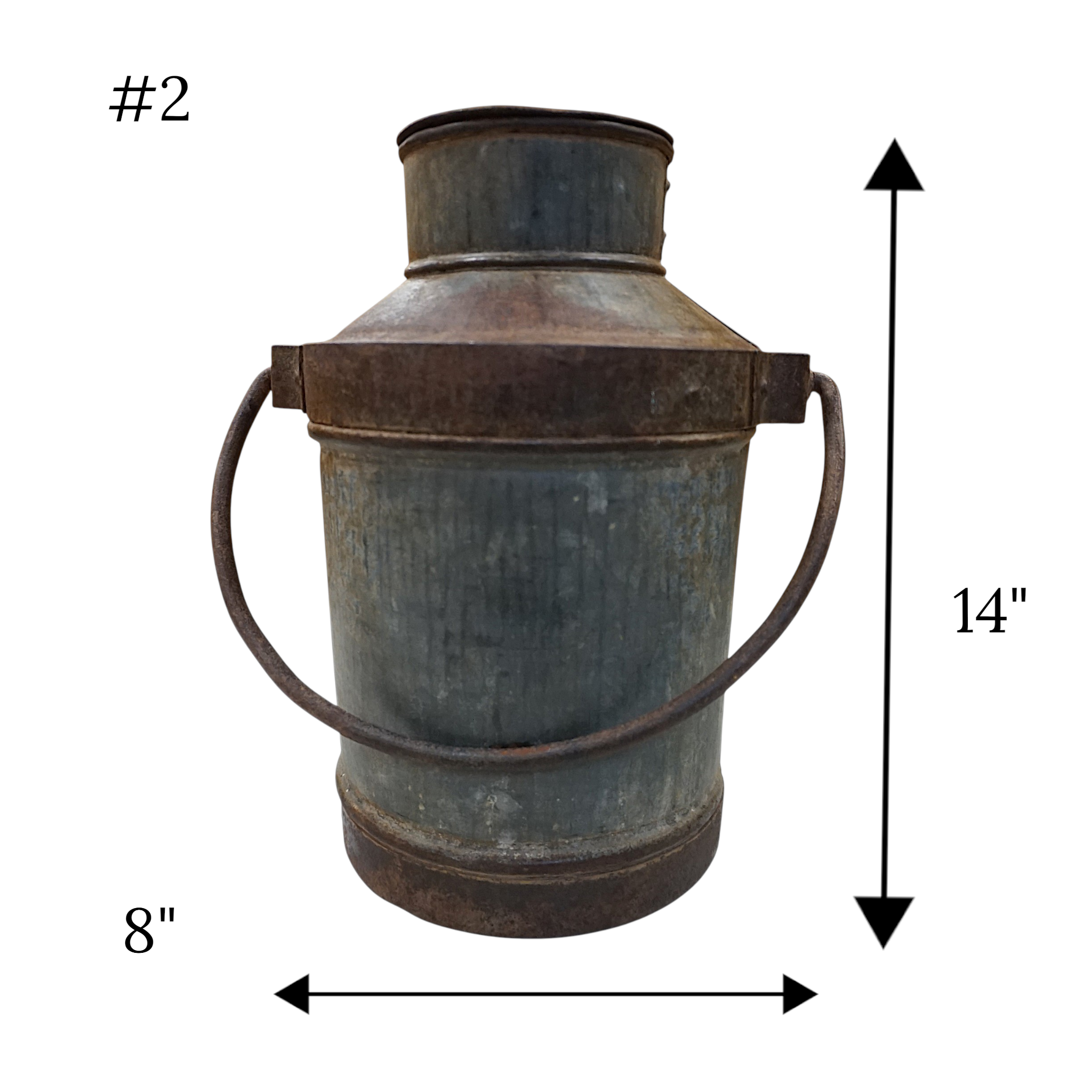 Vintage Milk Cans | Farmhouse Galvanized Metal Decor | Select Your Piece
