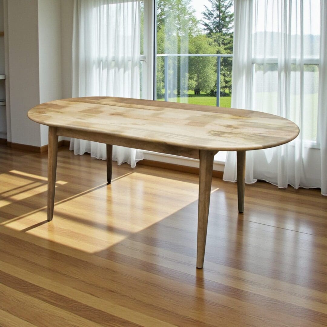 Natural Wood Dining Table image 0