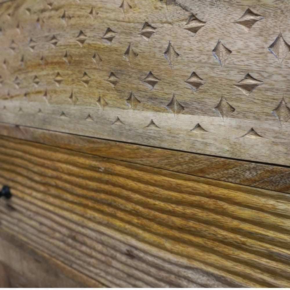 Hand-crafted 4-Drawer Dresser with Hand-Carved Drawers image 6