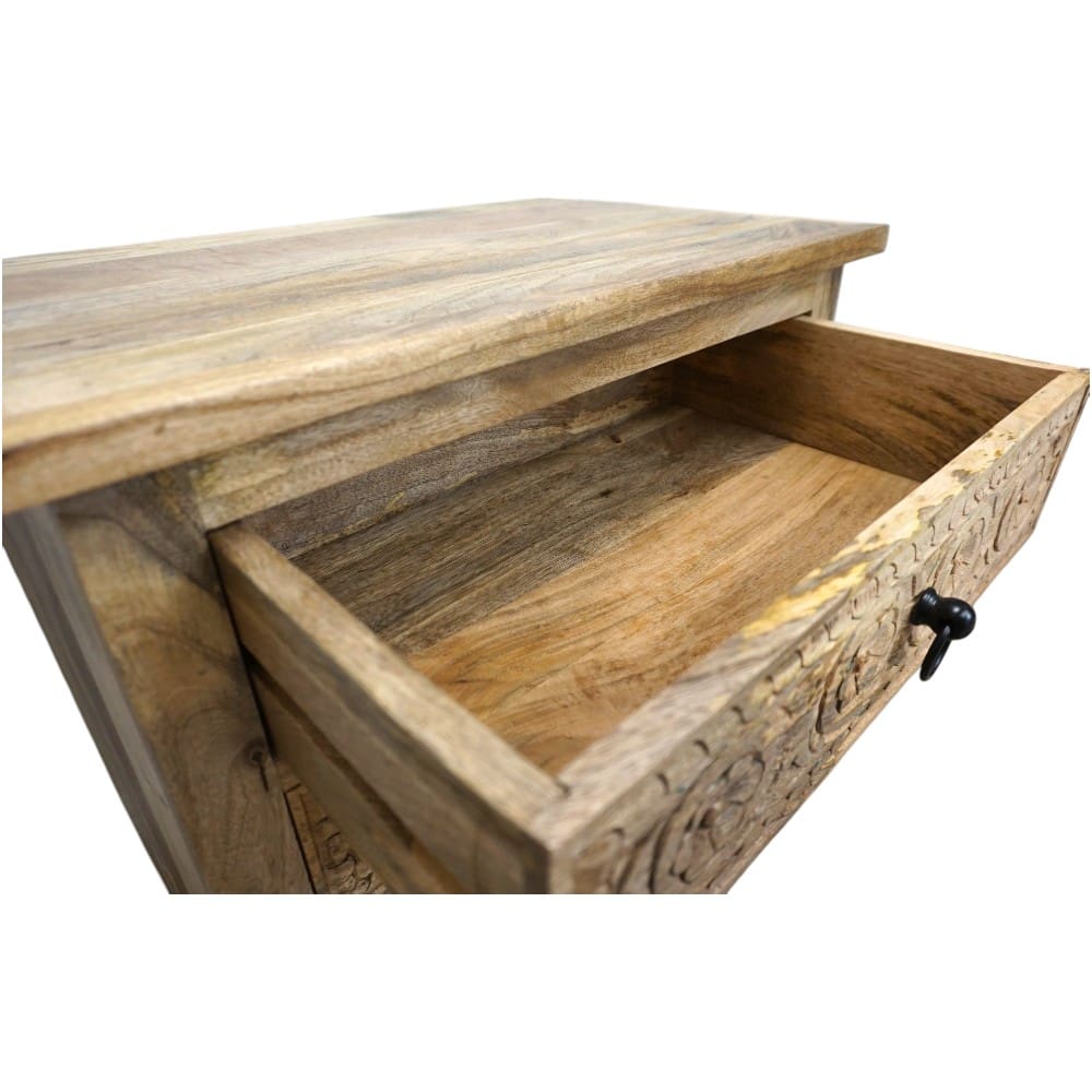 3-Drawer Side Table/Nightstand Hand-Carved image 10