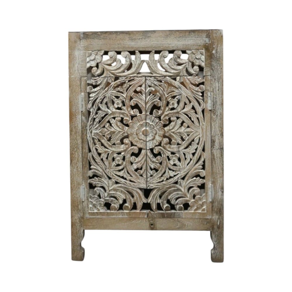 Stunning Natural Wood 24" Vanity Hand-carved - Vanity Base Only image