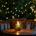 2.5 Inch Multicolor Round Mosaic Glass Candle Holder Set of 3 image 0