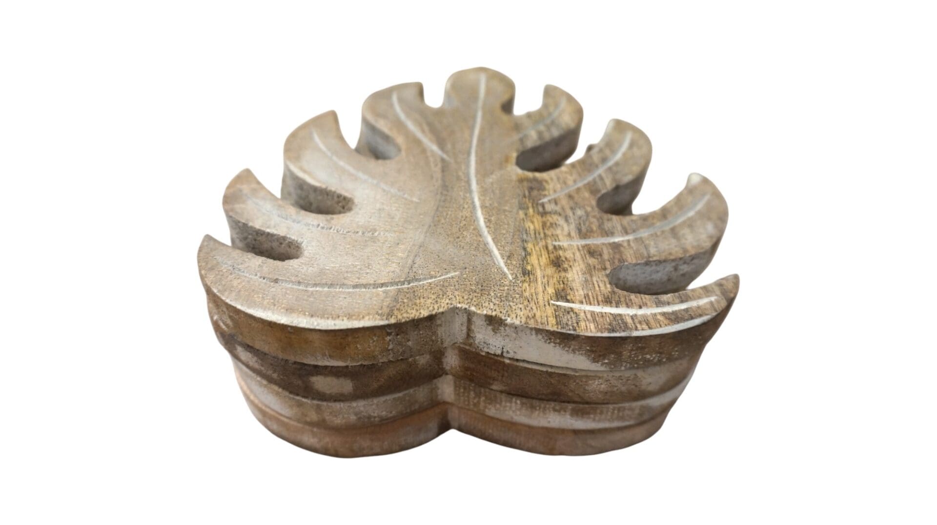 Set of Four Wooden Leaf Trivets image 3