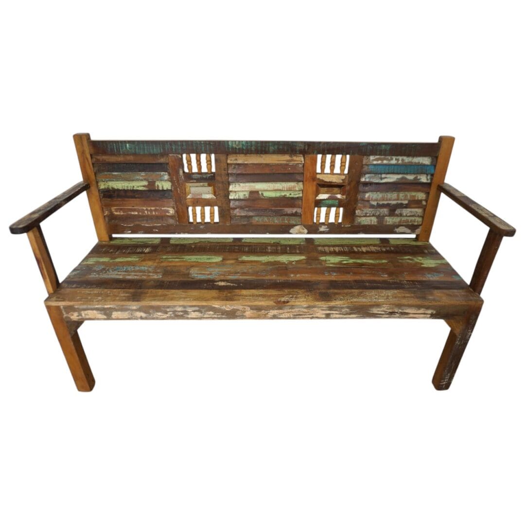 Hand-Crafted Reclaimed Wood Bench image 6