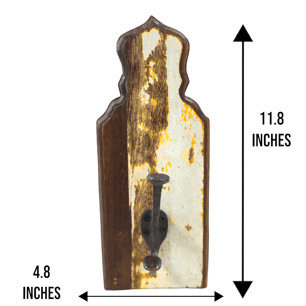 Single Hook Coat Rack Reclaimed Wood - 3 image