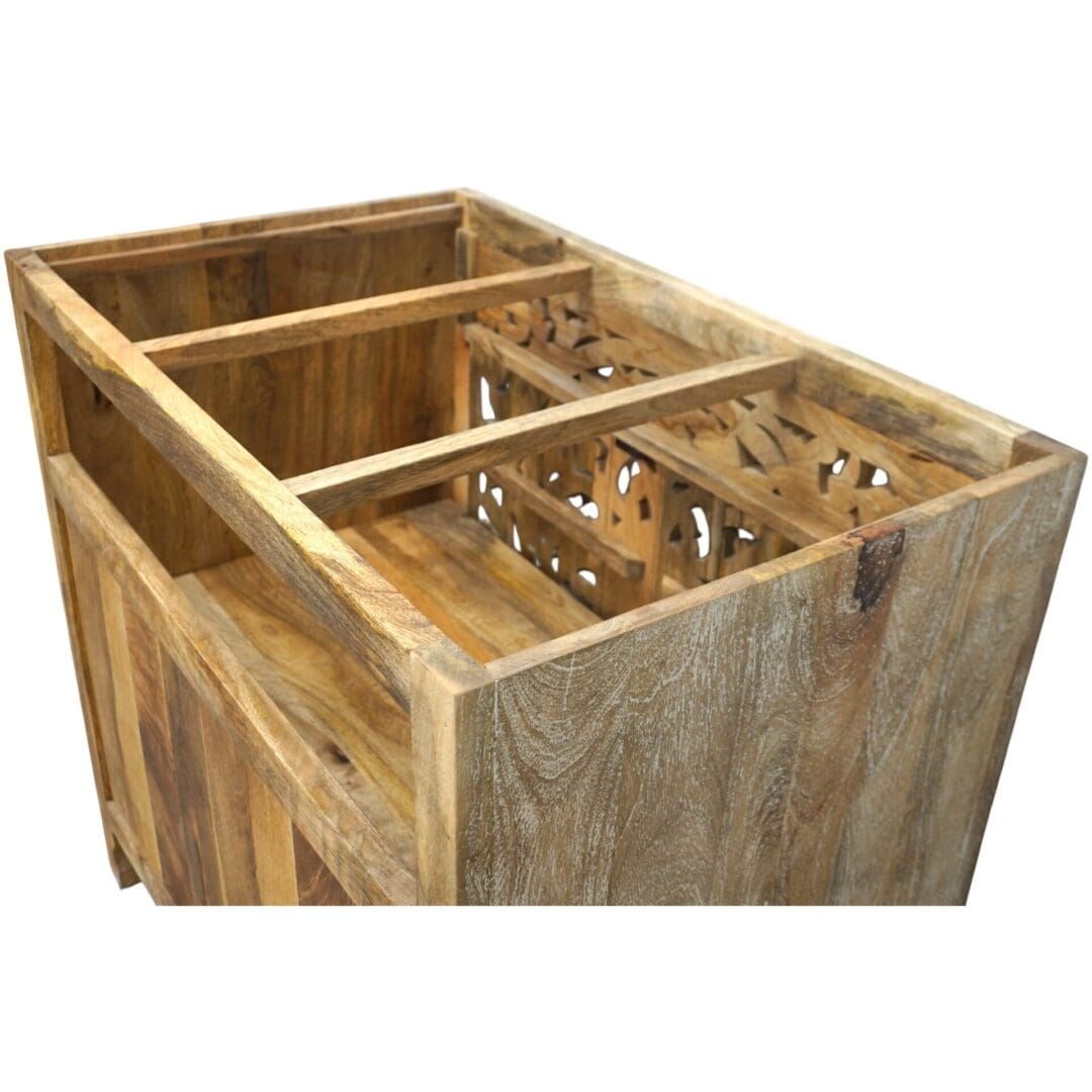 Natural Wood Vanity Gorgeous Hand-carved Detail Timeless Style image 17