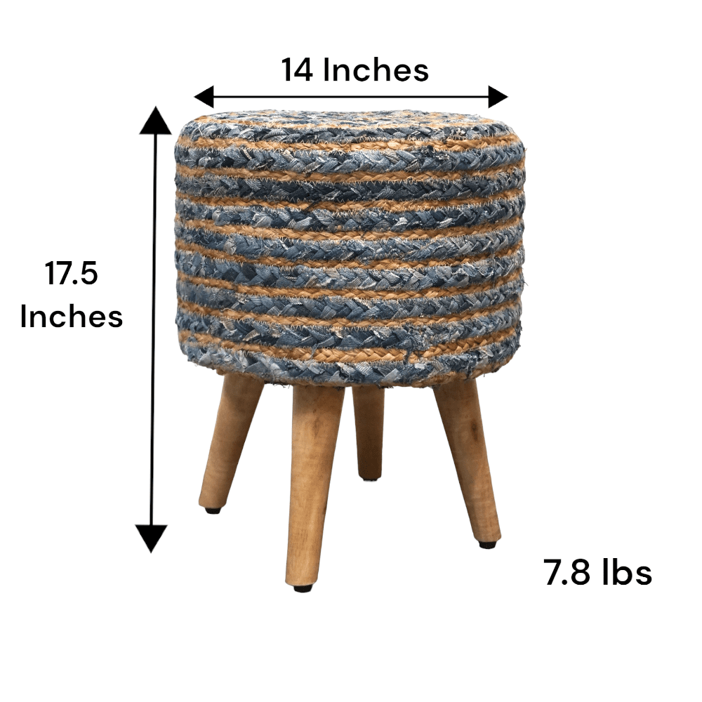 Hand-crafted Jute Stool Multiple Color Options image 12